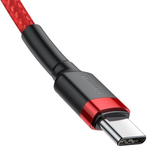 Baseus Cafule PD2.0 60W flash charging USB For Type-C cable (20V 3A) 2m Red - Image 4