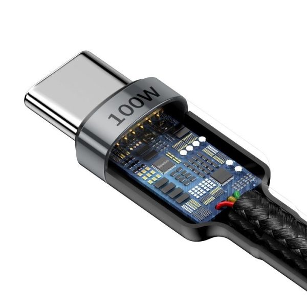 Baseus Cafule PD2.0 100W flash charging USB For Type-C cable (20V 5A)2m Gray+Black - Image 5