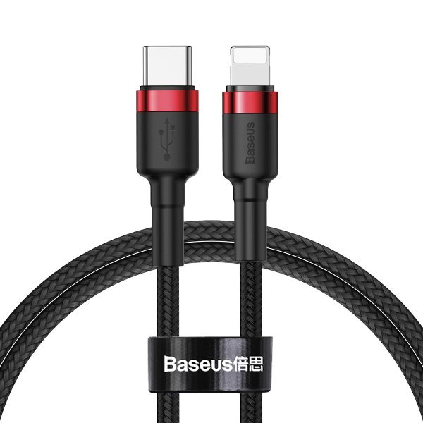 Baseus Cafule Cable Type-C to iP PD 18W 1m Red+Black - Image 2