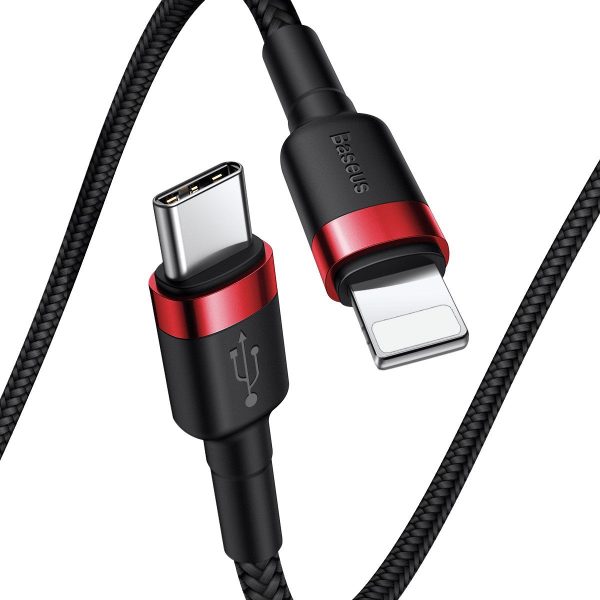 Baseus Cafule Cable Type-C to iP PD 18W 1m Red+Black - Image 3