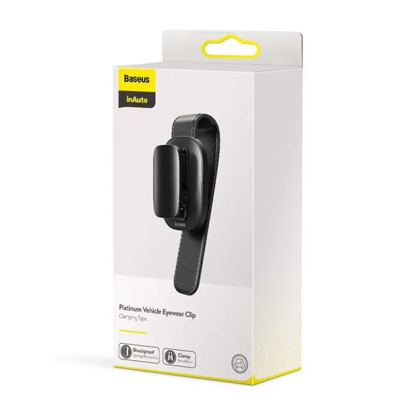 Baseus Platinum Vehicle eyewear clip (clamping type) Black - Image 6