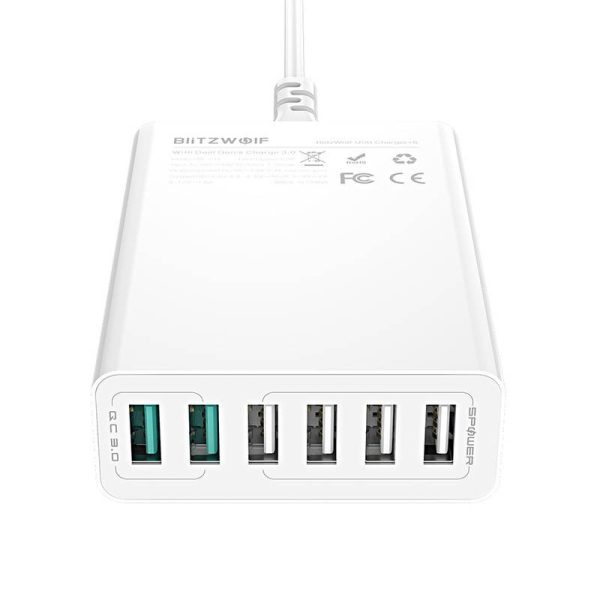 Charger 6x USB  Blitzwolf BW-S15, QC 3.0, 60 W (white) - Image 2