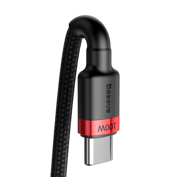 Baseus Cafule PD2.0 100W flash charging USB For Type-C cable (20V 5A)2m Red+Black - Image 2
