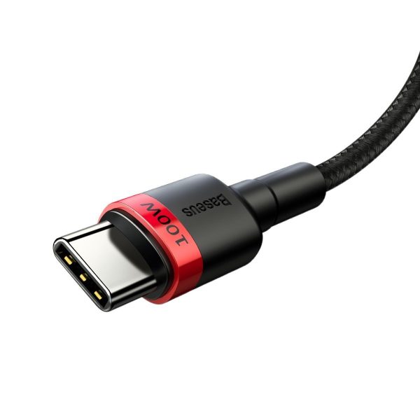 Baseus Cafule PD2.0 100W flash charging USB For Type-C cable (20V 5A)2m Red+Black - Image 3