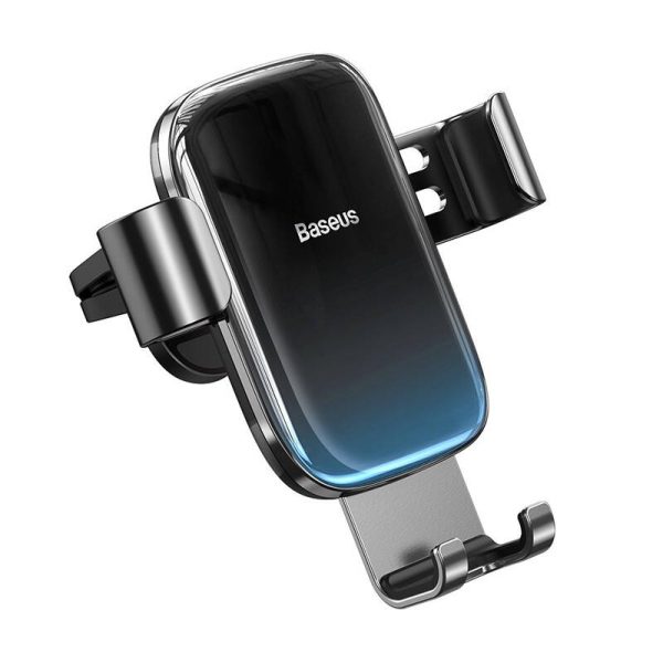 Baseus Glaze gravitational car holder for ventilation grid, aluminum (black) - Image 3