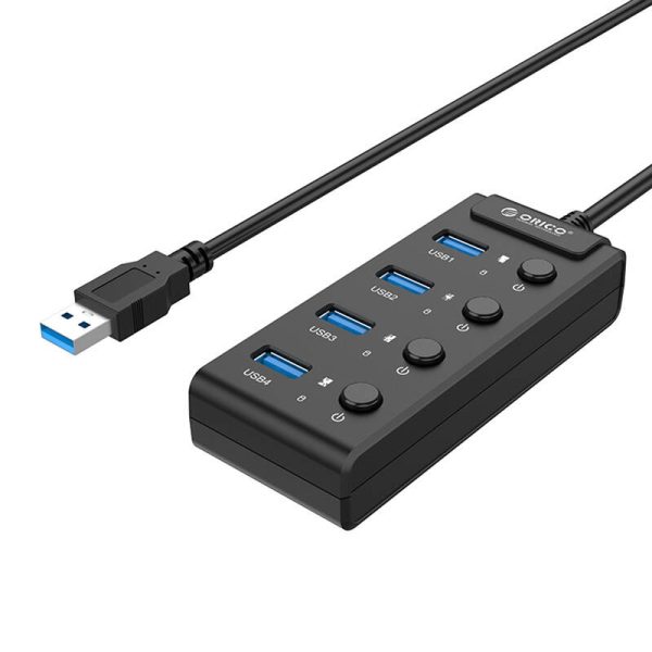 Orico  USB 3.0. Hub with switches, 4x USB (black) - Image 3