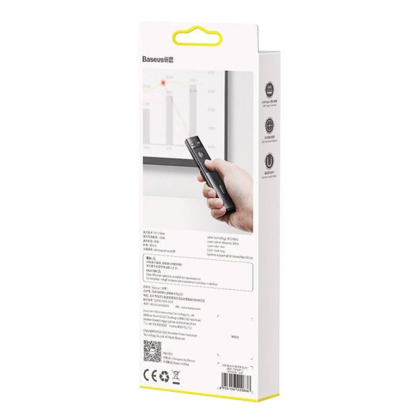 Baseus Orange Dot Multifunctionale remote control for presentation, with a laser pointer - gray - Image 5