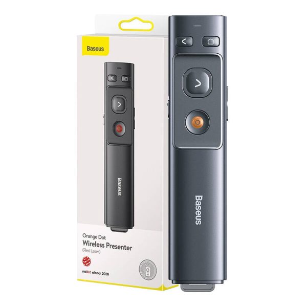 Baseus Orange Dot Multifunctionale remote control for presentation, with a laser pointer - gray - Image 6