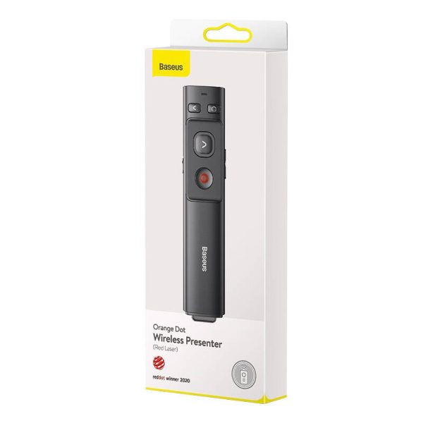 Baseus Orange Dot Multifunctionale remote control for presentation, with a laser pointer - gray - Image 4