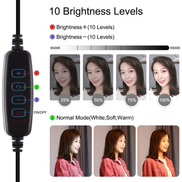 Ring LED lamp Puluz with adjustable base PU391 - Image 5