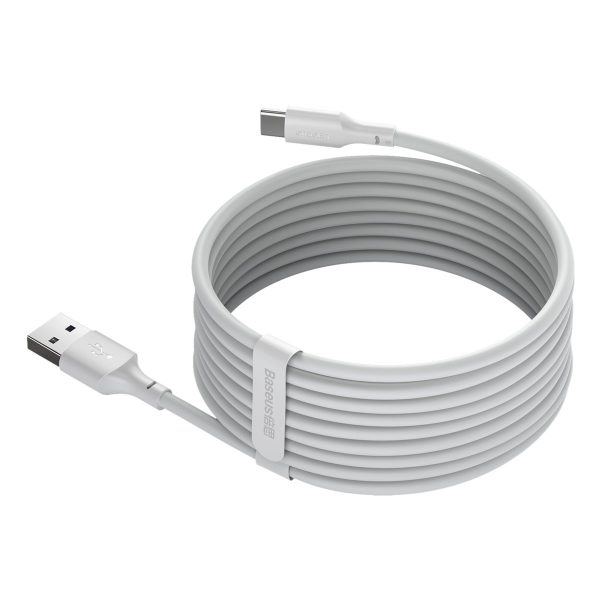 Baseus Simple Wisdom Data Cable Kit USB to Type-C 5A (2PCS/Set）1.5m White - Image 3
