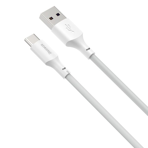 Baseus Simple Wisdom Data Cable Kit USB to Type-C 5A (2PCS/Set）1.5m White - Image 4