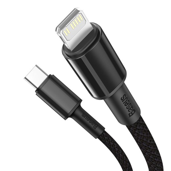 Baseus High Density Braided Cable Type-C to Lightning, PD,  20W, 1m (Black) - Image 3