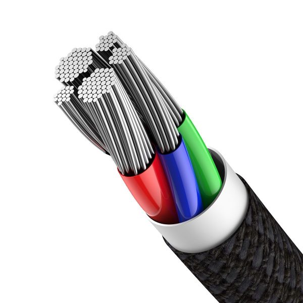 Baseus High Density Braided Cable Type-C to Lightning, PD,  20W, 2m (Black) - Image 5