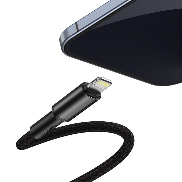 Baseus High Density Braided Cable Type-C to Lightning, PD,  20W, 2m (Black) - Image 6