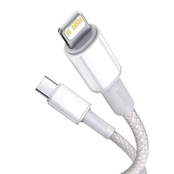Baseus High Density Braided Cable Type-C to Lightning, PD,  20W, 1m (white) - Image 6