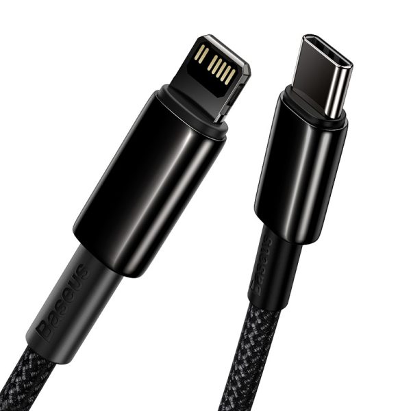 Baseus Tungsten Gold Cable Type-C to iP PD 20W 1m (black) - Image 5