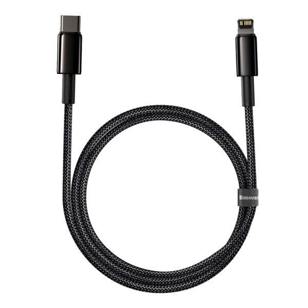 Baseus Tungsten Gold Cable Type-C to iP PD 20W 1m (black) - Image 2