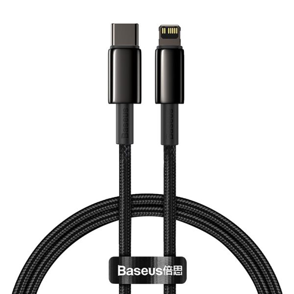 Baseus Tungsten Gold Cable Type-C to iP PD 20W 1m (black)