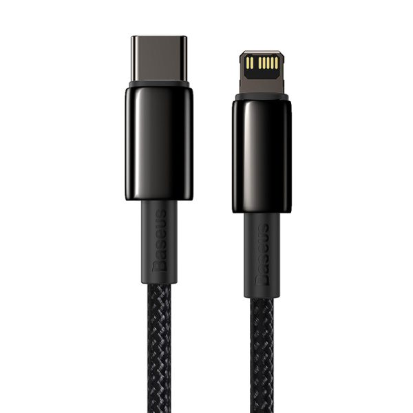 Baseus Tungsten Gold Cable Type-C to iP PD 20W 2m (black) - Image 3