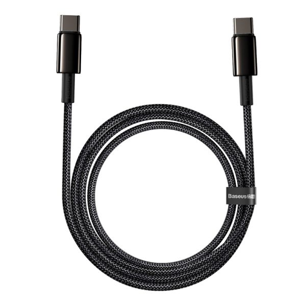 Baseus Tungsten Gold Cable Type-C to Type-C 100W 2m (black) - Image 2