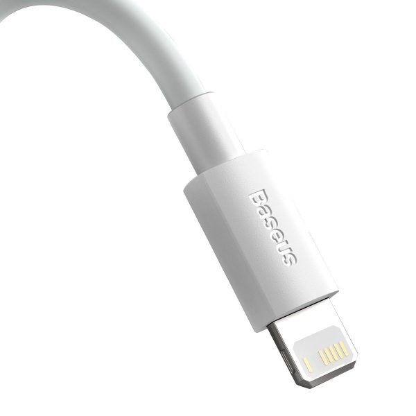 Baseus Simple Wisdom Data Cable Kit USB to Lightning 2.4A (2PCS/Set）1.5m White - Image 2