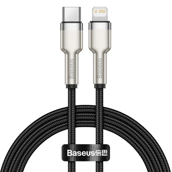 USB-C cable for Lightning Baseus Cafule, PD, 20W, 1m (black) - Image 2