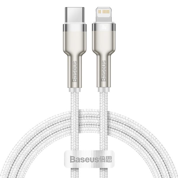 USB-C cable for Lightning Baseus Cafule, PD, 20W, 1m (white) — изображение 2