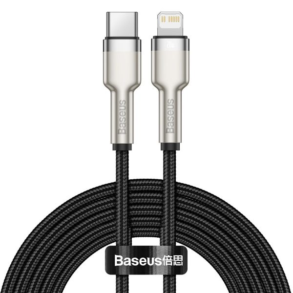 USB-C cable for Lightning Baseus Cafule, PD, 20W, 2m (black) - Image 2