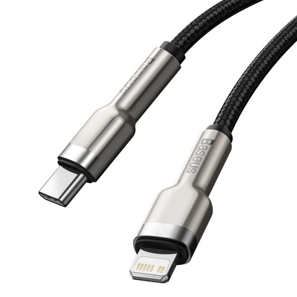 USB-C cable for Lightning Baseus Cafule, PD, 20W, 2m (black) - Image 5