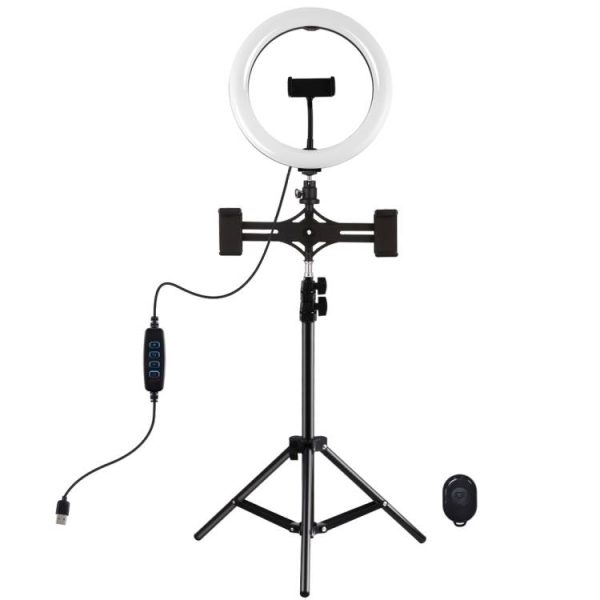 Tripod Mount Puluz with 26cm LED Ring Vlogging 1,1m  PKT3070B - Image 2