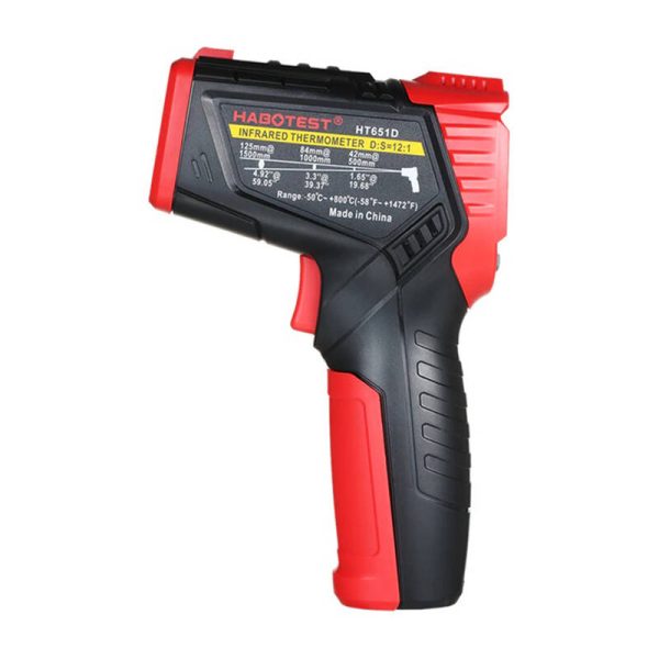 Digital Laser Pyrometer Habotest HT651D, moisture meter - Image 3