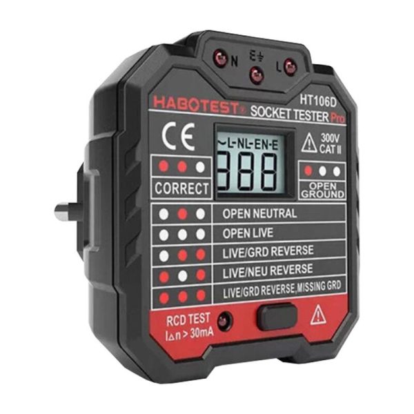 Socket tester with digital display Habotest HT106D - Image 2