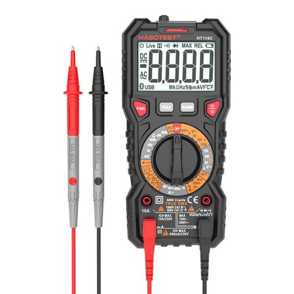 Digital Multimeter with Flashlight Habotest HT118C, True RMS, NCV, battery testing - Image 3