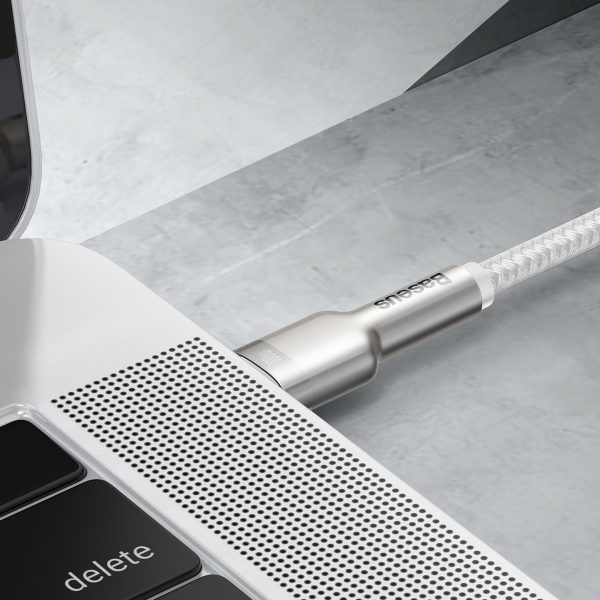 Cable USB-C to USB-C Baseus Cafule, 100W, 1m (white) - Image 6