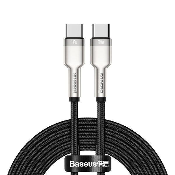 Cable USB-C to USB-C Baseus Cafule, 100W, 2m (black) - Image 2