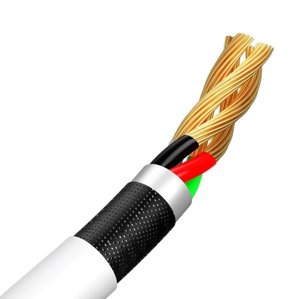 Baseus Simple Wisdom Data Cable Kit USB to Micro 2.1A (2PCS/Set) 1.5m White - Image 4