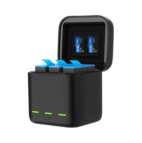 3-slot charger box Telesin  for GoPro Hero 12 / Hero 11 / Hero 10 / Hero 9 - Image 3