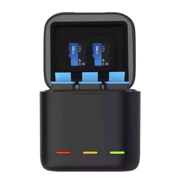 Telesin 3-slot charger box for GoPro Hero 9 / Hero 10 / Hero 11 / Hero 12 + 2 batteries (GP-BNC-901) - Image 6