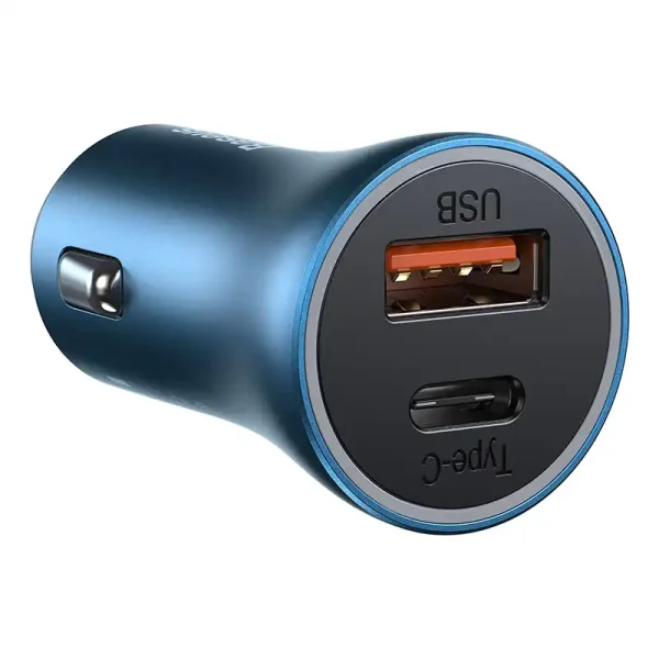 Baseus Golden Contactor Pro car charger, USB + USB-C, QC4.0+, PD, SCP, 40W (blue) - Image 3