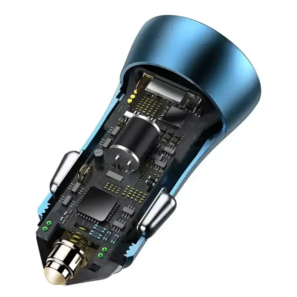 Baseus Golden Contactor Pro car charger, USB + USB-C, QC4.0+, PD, SCP, 40W (blue) - Image 6