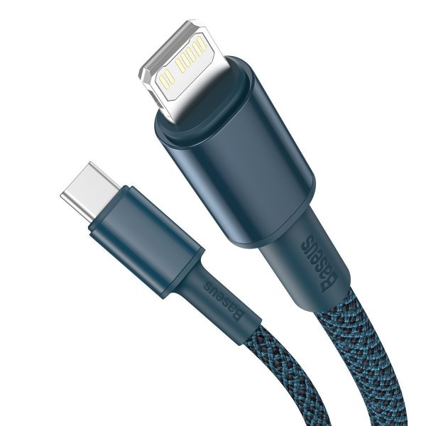 Baseus High Density Braided Cable Type-C to Lightning, PD,  20W,  2m (blue) - Image 2