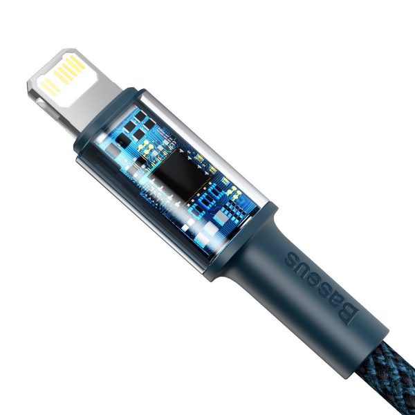 Baseus High Density Braided Cable Type-C to Lightning, PD,  20W,  2m (blue) - Image 3