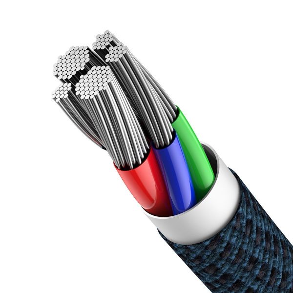 Baseus High Density Braided Cable Type-C to Lightning, PD,  20W,  2m (blue) - Image 5
