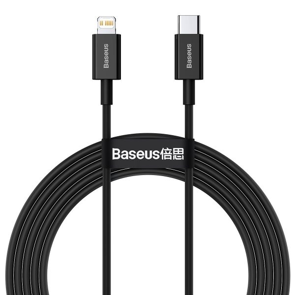 Baseus Superior Series Cable USB-C to iP, 20W, PD, 2m (black) - Image 2