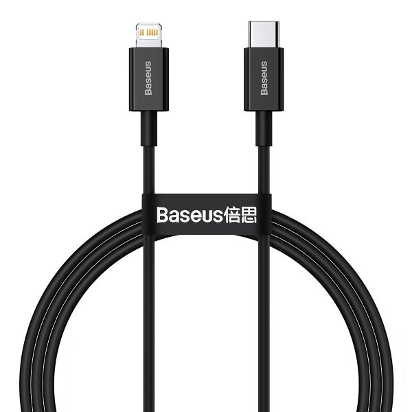 Baseus Superior Series Cable USB-C to iP, 20W, PD, 1m (black) - Image 2