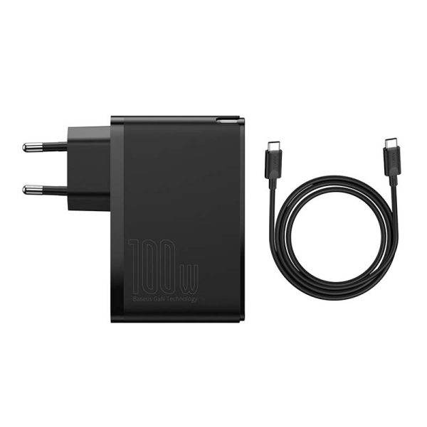 Travel Charger Baseus GaN2 Pro Quick  2x USB + 2x USB-C, 100W, EU (Black) - Image 5