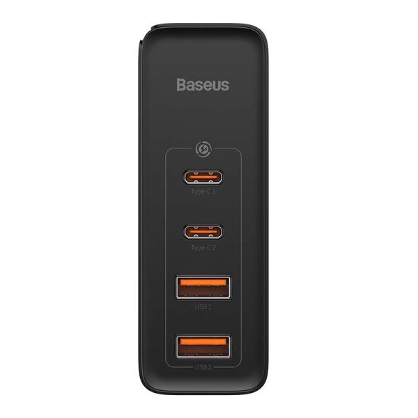 Travel Charger Baseus GaN2 Pro Quick  2x USB + 2x USB-C, 100W, EU (Black) - Image 6