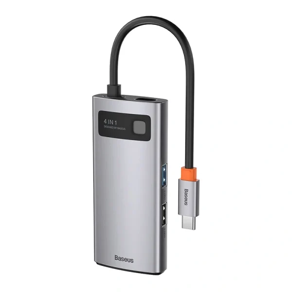 Hub 4in1 Baseus Metal Gleam Series, USB-C to USB 3.0 + USB 2.0 + HDMI + USB-C PD - Image 4