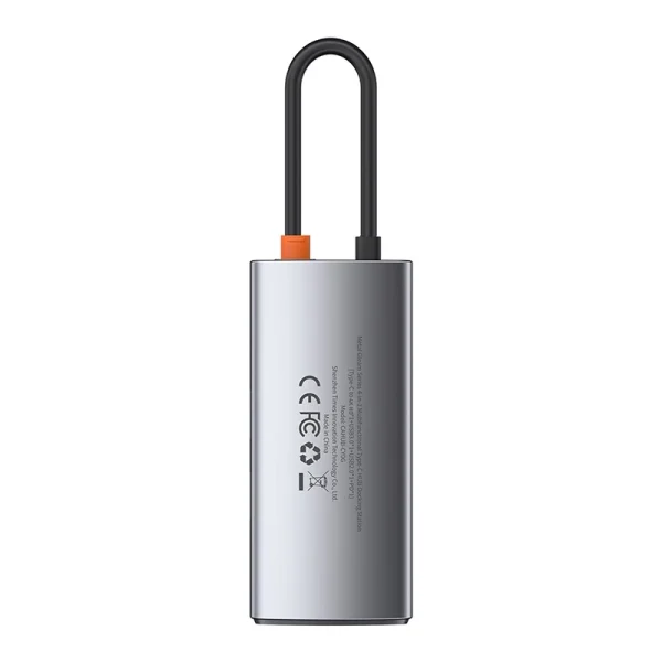 Hub 4in1 Baseus Metal Gleam Series, USB-C to USB 3.0 + USB 2.0 + HDMI + USB-C PD - Image 3